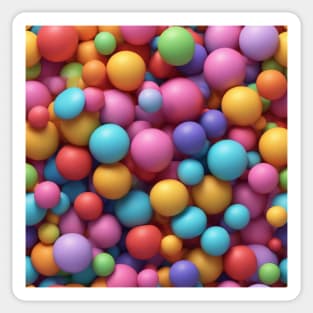 Puffy  Balls And Candy Sticker